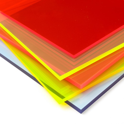 Panneau acrylique coloré translucide de forme circulaire, plaque teintée  PMMA, rouge, vert, orange, projets d'affichage, mariage, 2mm