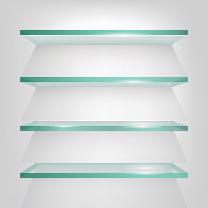 Paire de supports d'étagères en plexiglas transparent - Agplex %.
