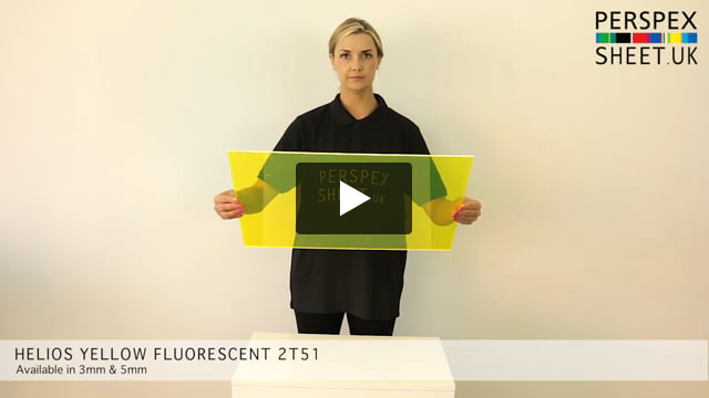 Plaque plexiglass jaune fluorescent 3mm